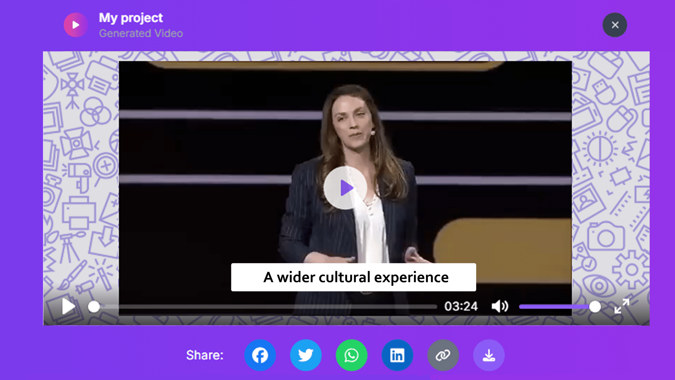 Step 5 – Showcase: Export and share your video from vidBoard