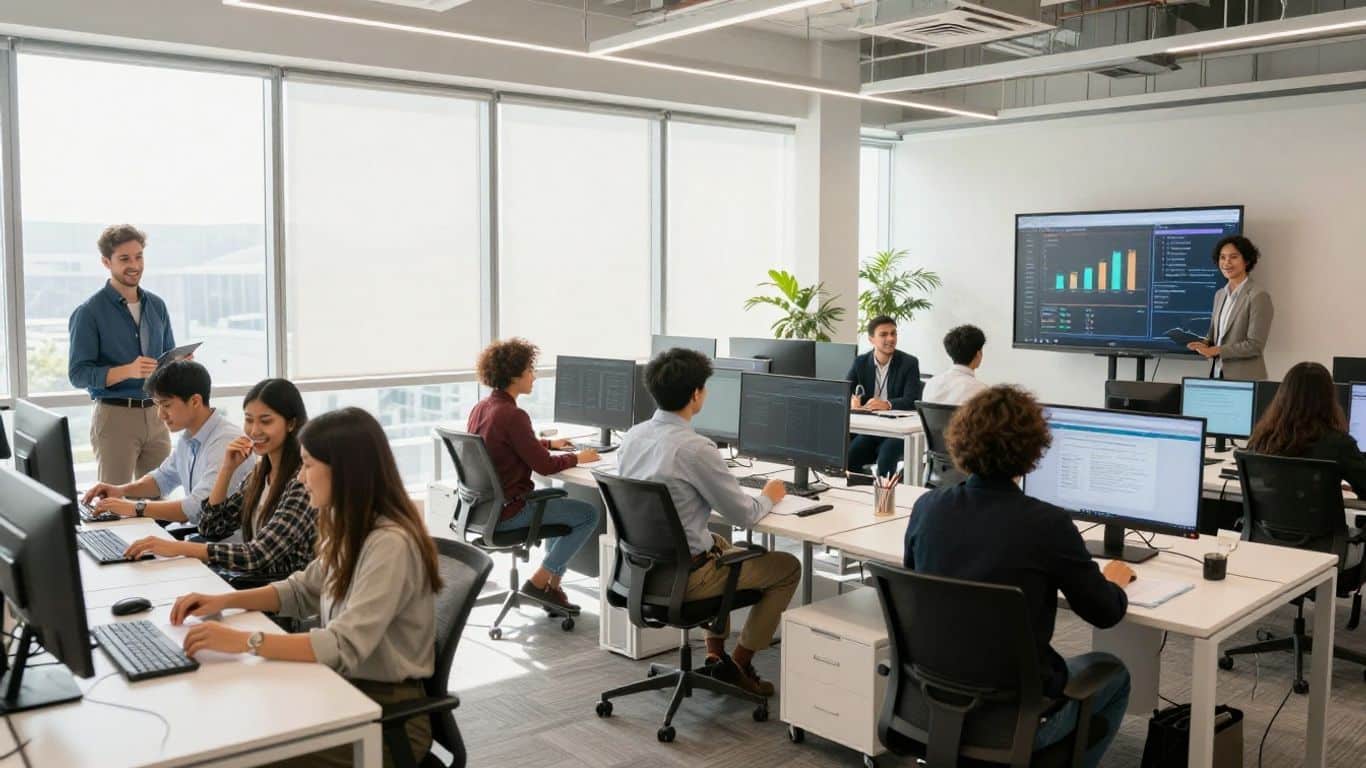 Corporate training with modern LMS technology.