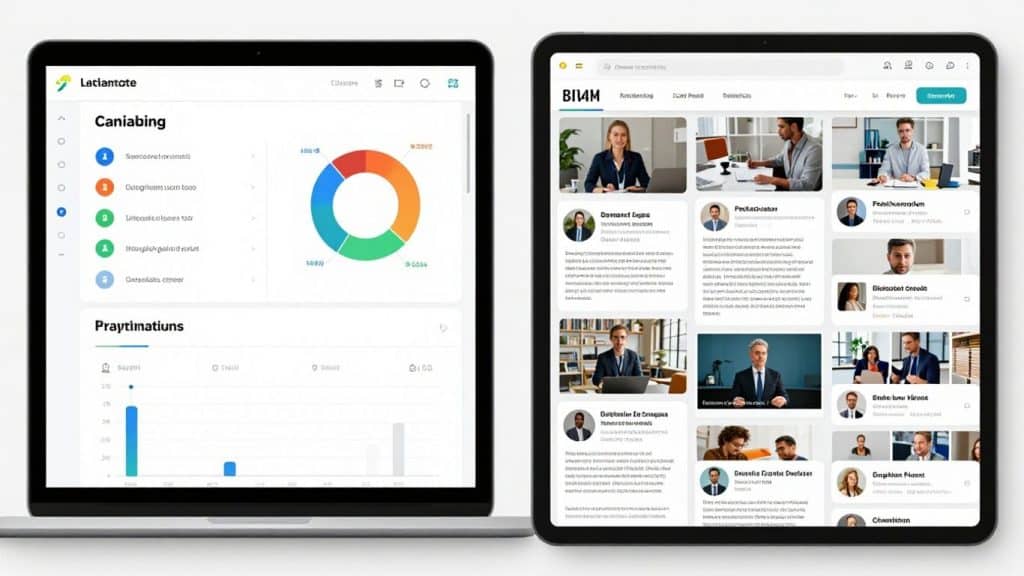 LMS vs LCMS interfaces comparison