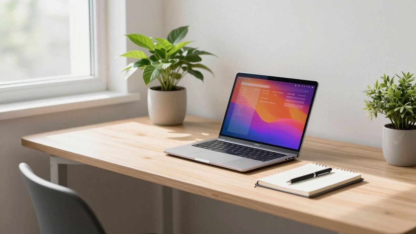 Laptop screen showing a learning management system dashboard.